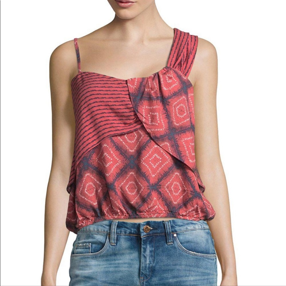 Free People Call on Me Print Top Sz S